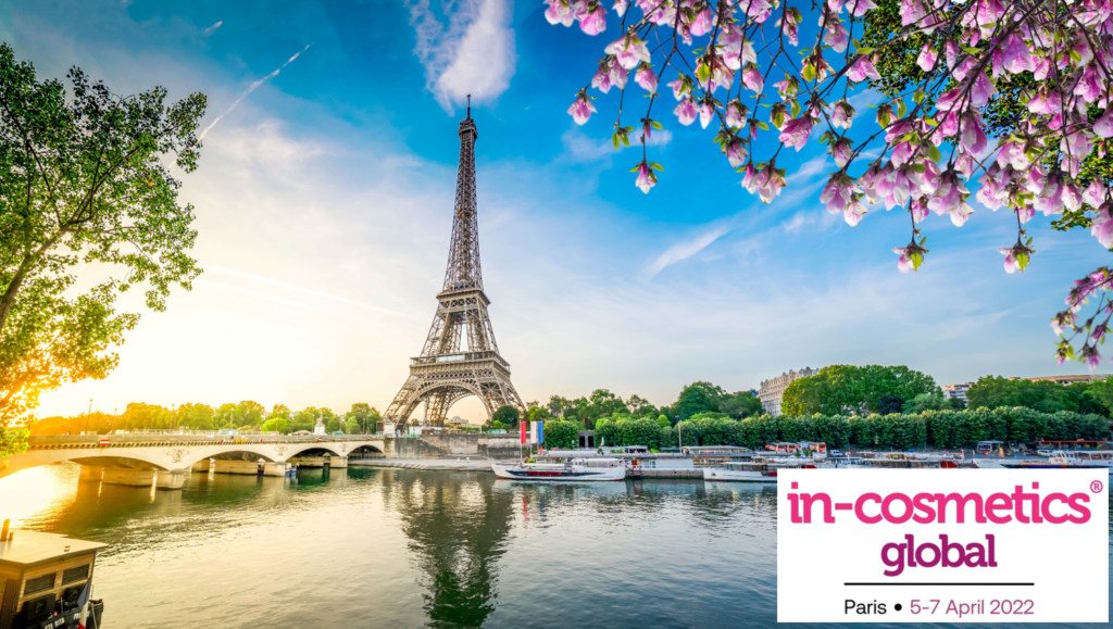 in-cosmetics global 2022 전시회에 초대합니다.